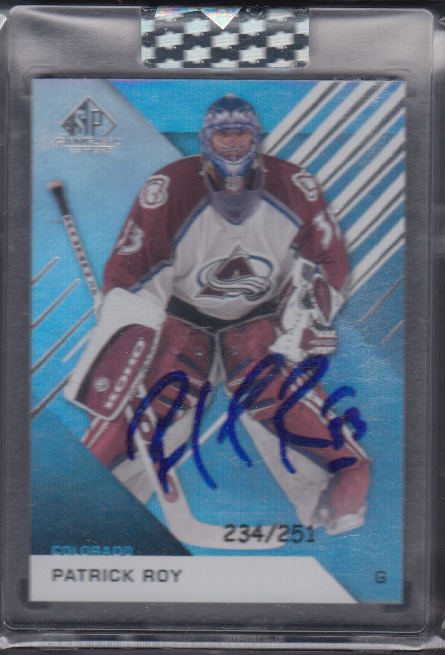 PATRICK ROY, 2019 SP Game Used Auto Buyback, /251