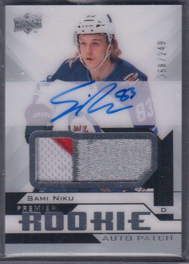 SAMI NIKU, 2018 Upper Deck Premier Rookie Auto/Patch #AR-SN, /249