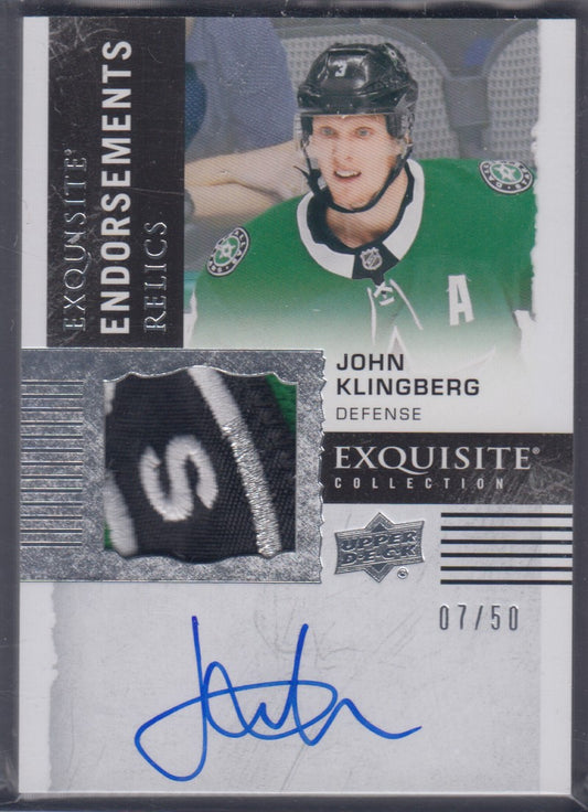 JOHN KLINGBERG, 2018 Upper Deck The Cup Exquisite Endorsements #ER-JK, /50