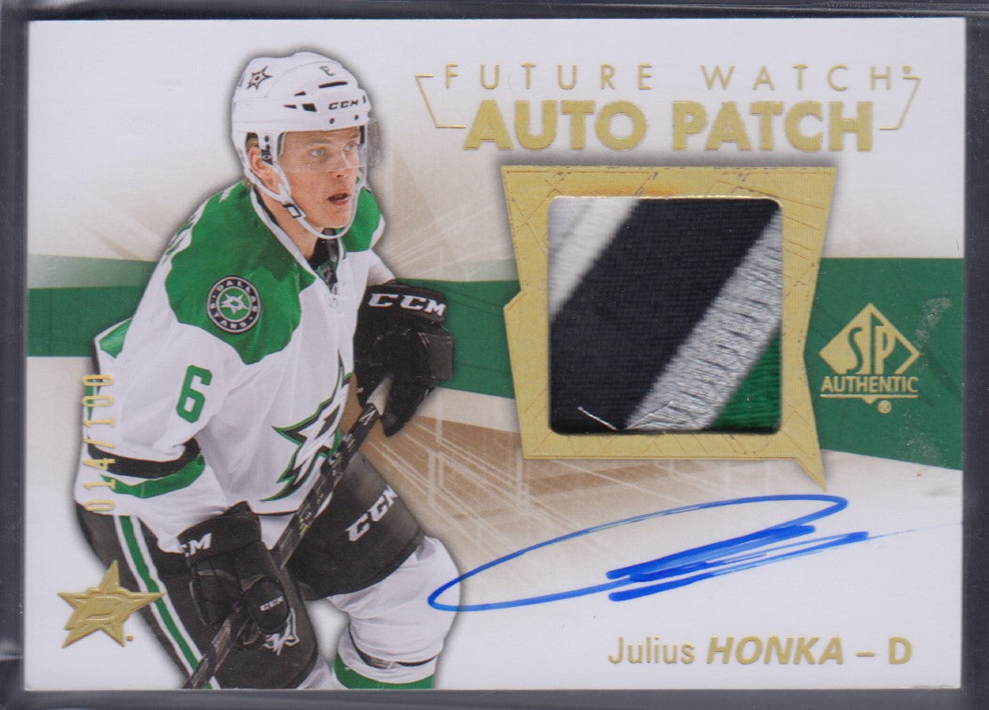 JULIUS HONKA, 2016 SP Future Watch Auto Patch #164, /100