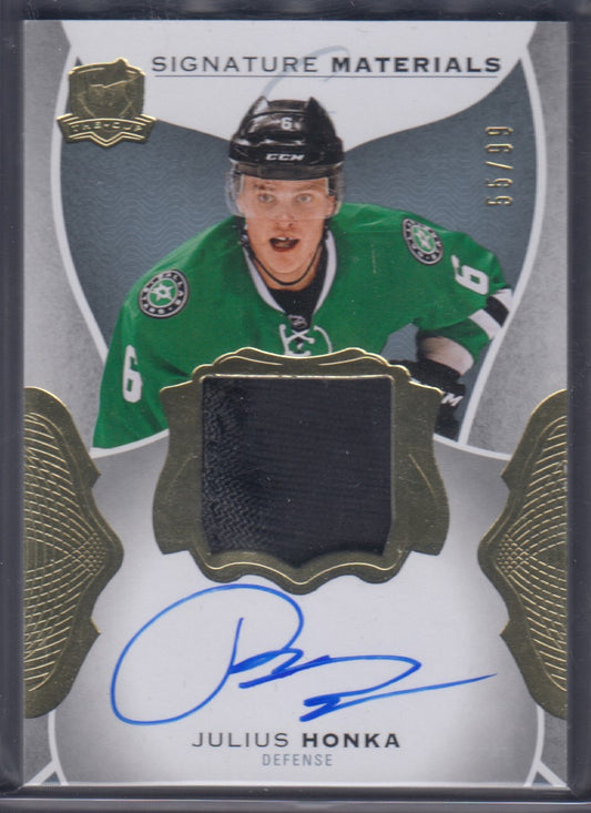 JULIUS HONKA, 2016 Upper Deck The Cup Signature Materials Auto Patch #SI-JH, /99