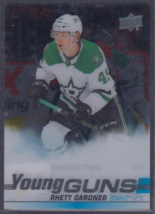 RHETT GARDNER, 2019 Upper Deck Young Guns CLEAR CUT #465