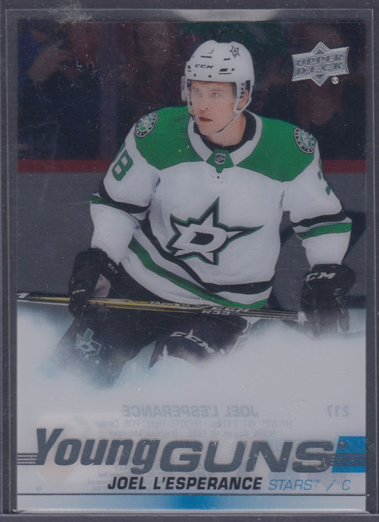 JOEL L'ESPERANCE, 2019 Upper Deck Young Guns CLEAR CUT #217