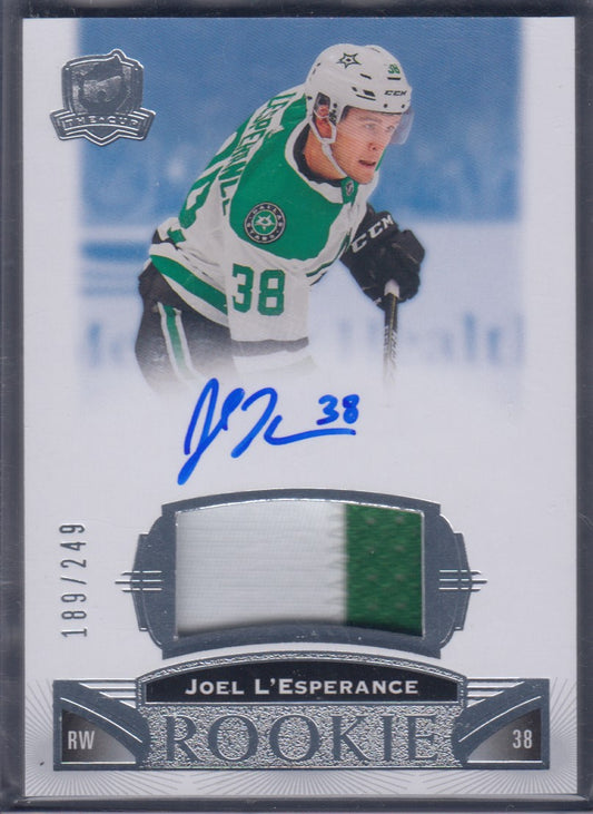 JOEL L'ESPERANCE, 2019 Upper Deck The Cup Rookie Auto Patch #140, /249