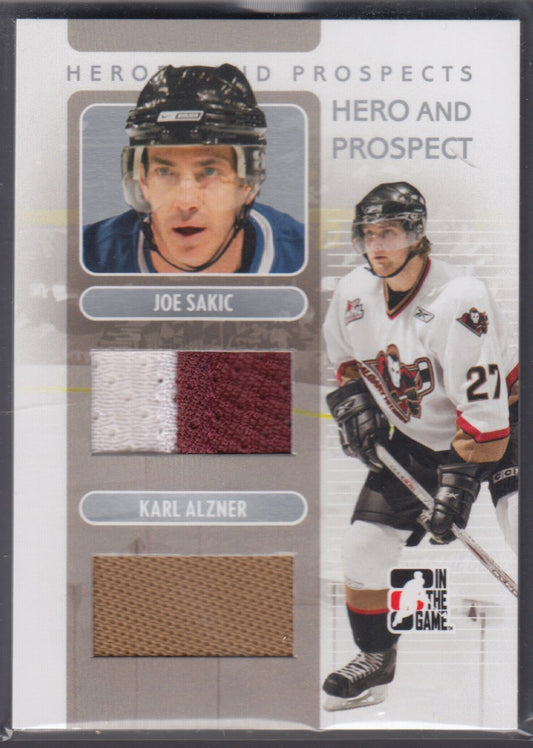 JOE SAKIC, KARL ALZNER, ITG Hero and Prospect #HP-10, Patch, 1/50