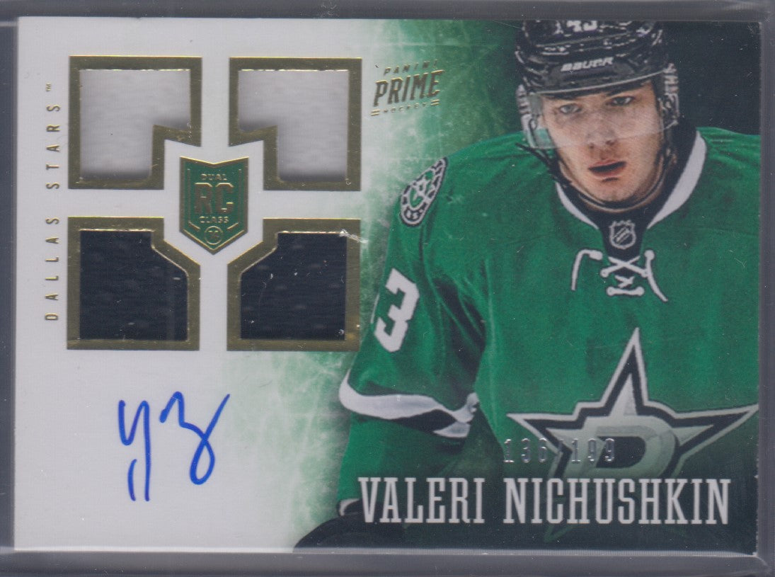 VALERI NICHUSHKIN, 2013 Panini Prime Rookie Quad Patch Auto #165, /199