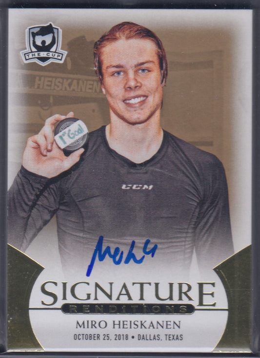 MIRO HEISKANEN, 2018 Upper Deck The Cup Signature Renditions Auto #SR-MH