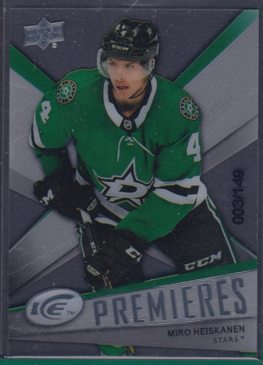 MIRO HEISKANEN, 2018 Upper Deck Ice Premieres Rookie #8, /149