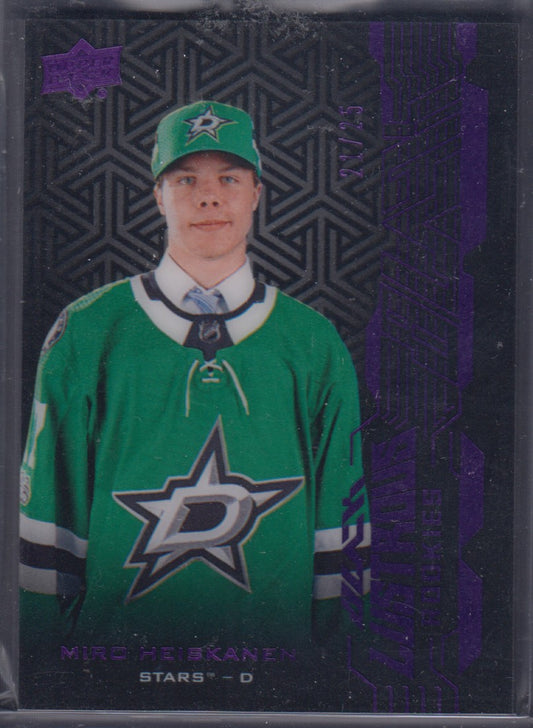 MIRO HEISKANEN, 2018 Upper Deck Black Lustrous Rookies #LR-MH, /25