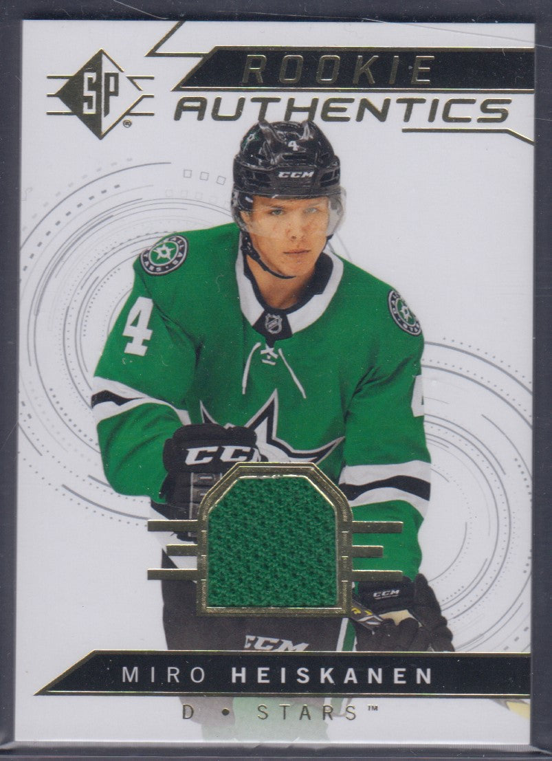 MIRO HEISKANEN, 2018 Upper Deck SP Rookie Authentics Patch #125