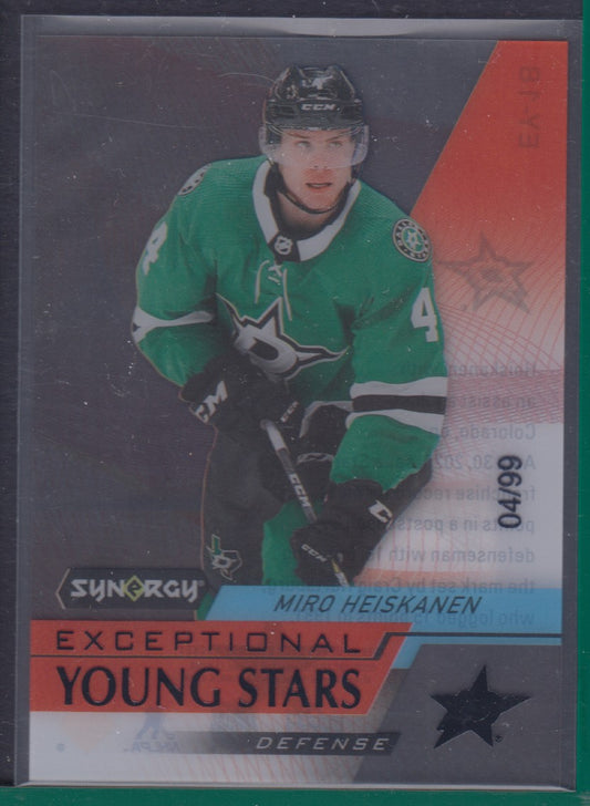 MIRO HEISKANEN, 2020 Synergy Exceptional Young Stars #EY-18, 4/99 (Jersey #'d)