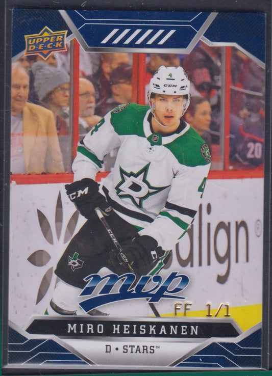 MIRO HEISKANEN, 2019 Upper Deck MVP "FF 1/1" #143, ONE OF ONE