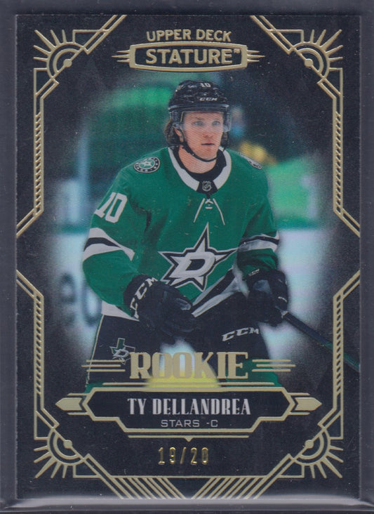 TY DELLANDREA, 2020 Upper Deck Stature Rookie BLACK #180, /20
