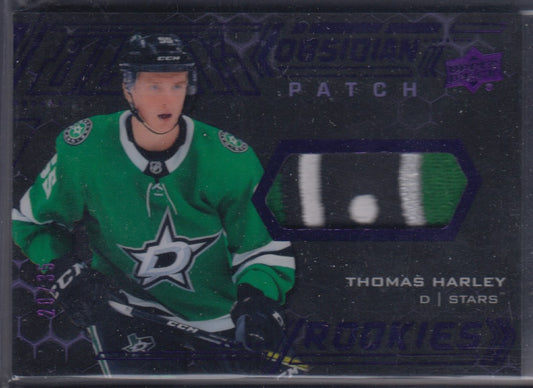 THOMAS HARLEY, 2020 Upper Deck Black Obsidian Rookies Patch #ORJ-TH, /35