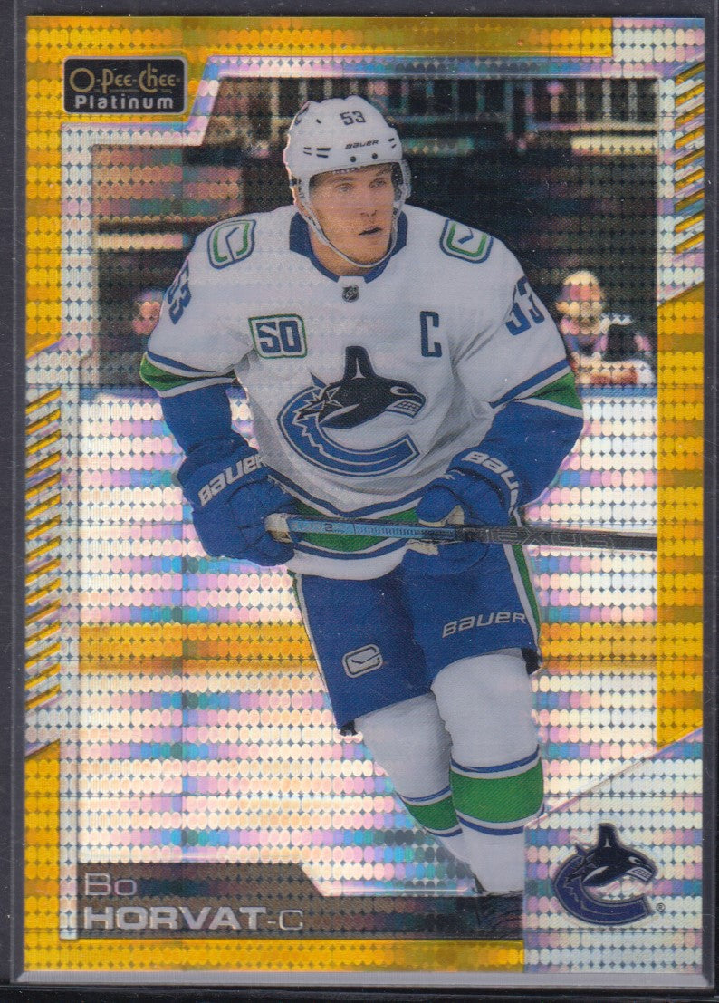 BO HORVAT, 2020 O-Pee-Chee Platinum SEISMIC GOLD #41, /50