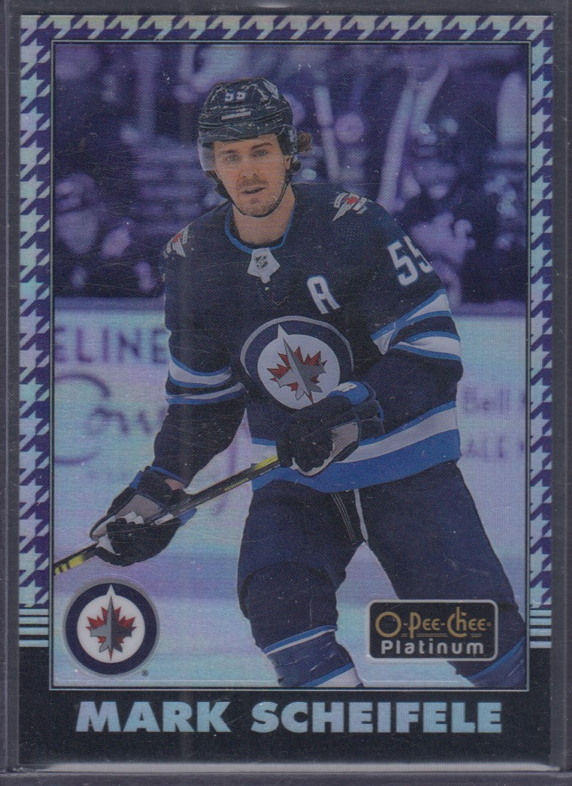 MARK SCHEIFELE, 2020 O-Pee-Chee Platinum PURPLE HOUNDSTOOTH #R-37, /15