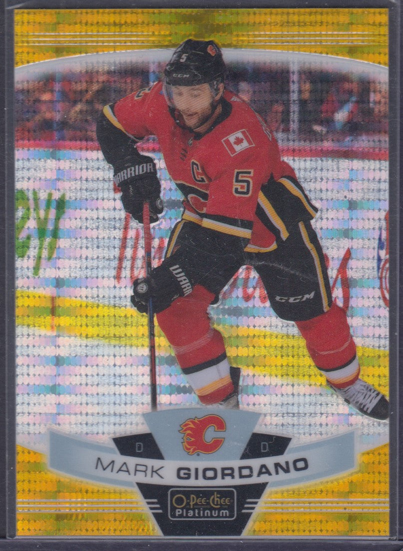 MARK GIORDANO, 2019 O-Pee-Chee Platinum SEISMIC GOLD #23, /50