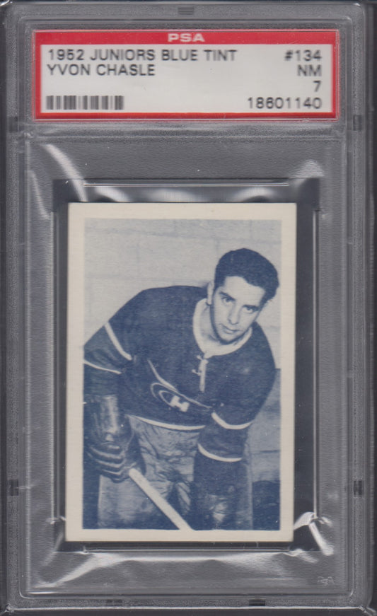 YVON CHASLE, 1952 Juniors Blue Tint #134, PSA 7