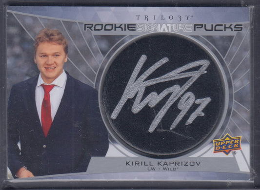 KIRILL KAPRIZOV, 2020 Upper Deck Trilogy Rookie Signature Pucks #RSP-KK