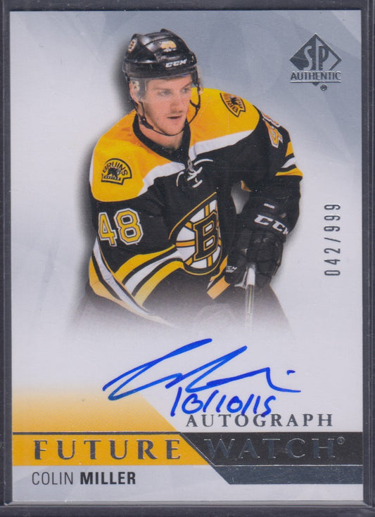 COLIN MILLER, 2015 SP Future Watch Autograph INSCRIBED #274, /999