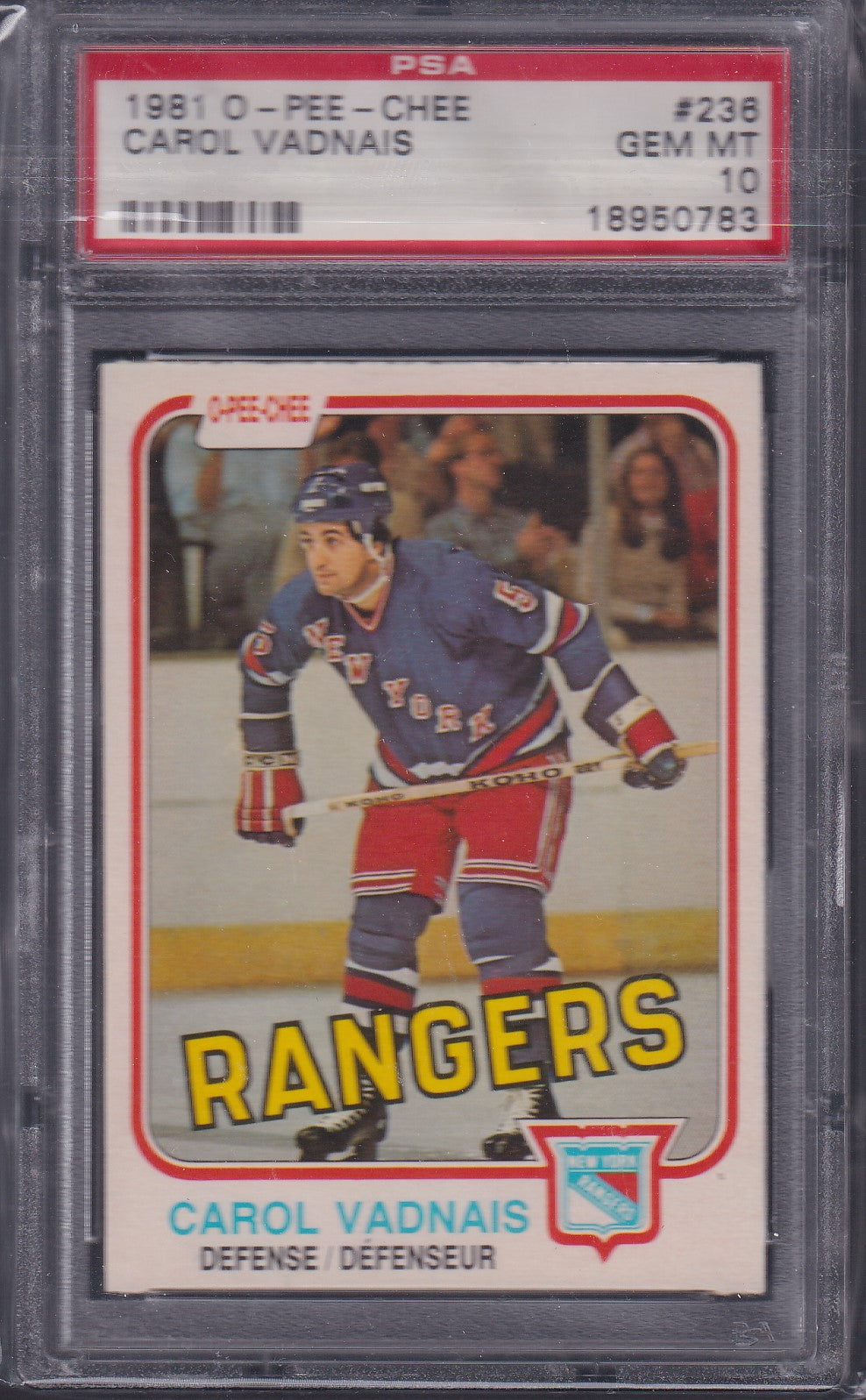 CAROL VADNAIS, 1981 O-Pee-Chee #236, PSA 10