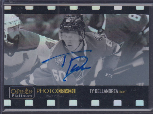 TY DELLANDREA, 2020 O-Pee-Chee Platinum Photo Driven RAINBOW AUTO #PD-23