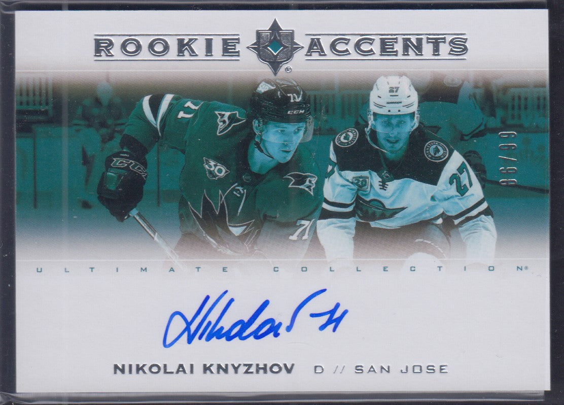 NIKOLAI KNYZHOV, 2020 Upper Deck Ultimate Rookie Accents Auto #RA-NK, /99