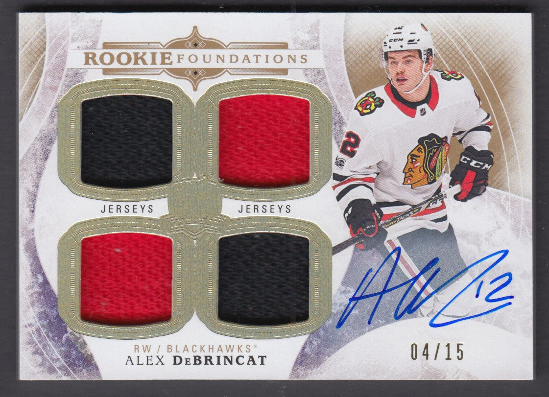 ALEX DEBRINCAT, 2017 The Cup Rookie Foundations Jersey Quad Auto #F-AD, /15