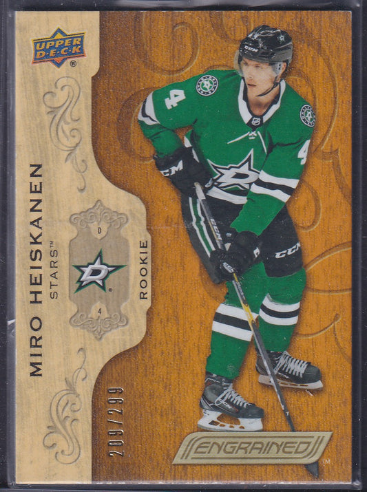 MIRO HEISKANEN, 2018 Upper Deck Engrained Rookie #85, /299