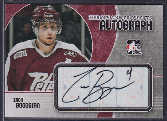 ZACH BOGOSIAN, 2008 ITG Heroes and Prospects Autographs #A-ZB