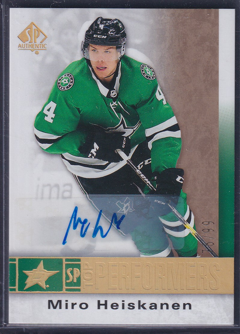 MIRO HEISKANEN, 2020 Upper Deck SP Top Performers Auto #TP-MH, /99