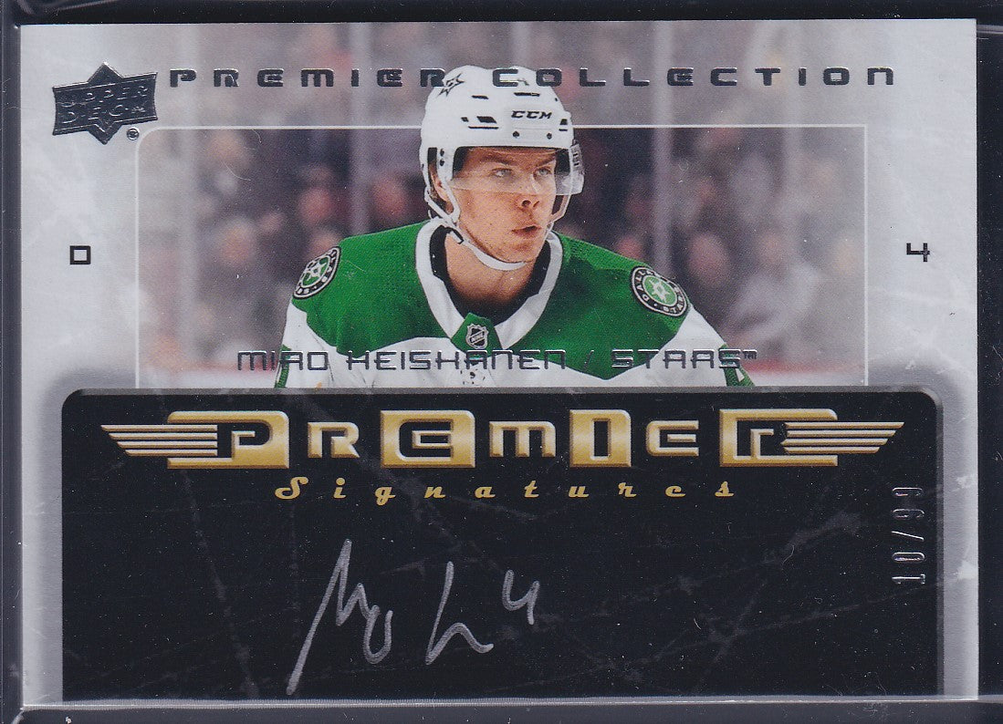 MIRO HEISKANEN, 2018 Upper Deck Premier Signatures #03-MH, /99