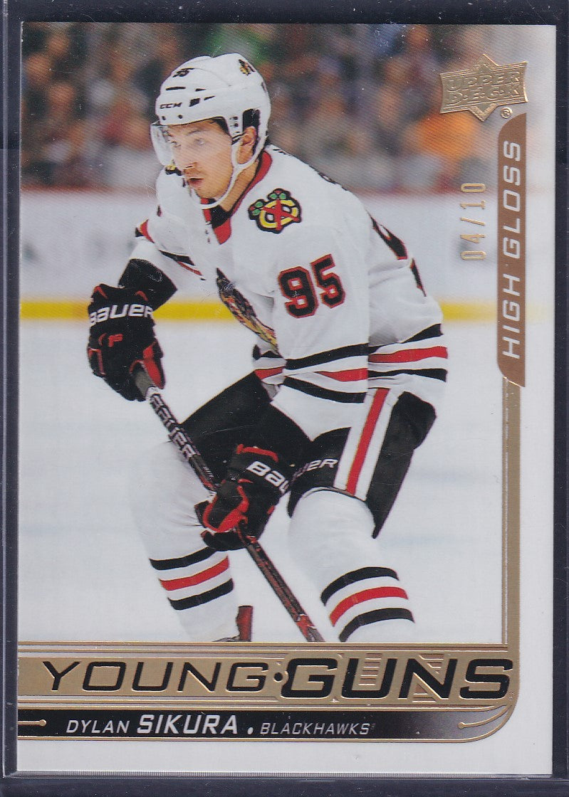 DYLAN SIKURA, 2018 Upper Deck Young Guns HIGH GLOSS #489, /10