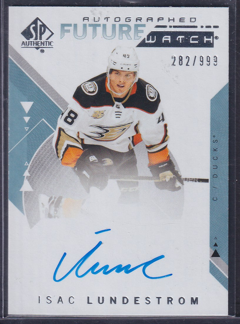 ISAC LUNDESTROM, 2018 SP Authentic Future Watch Auto #197, /999