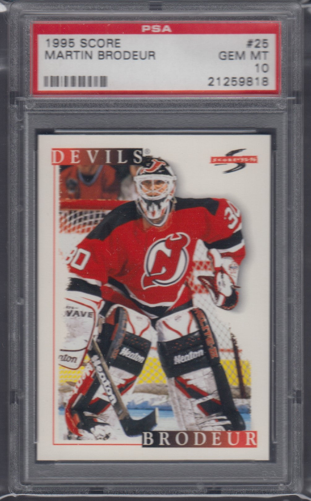 MARTIN BRODEUR, 1995 Score #25, PSA 10