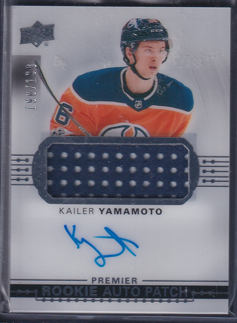 KAILER YAMAMOTO, 2017 Upper Deck Premier Rookie Auto Patch #AR-KY, /199