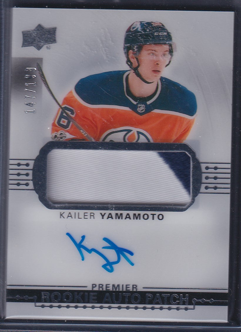 KAILER YAMAMOTO, 2017 Upper Deck Premier Rookie Auto Patch #AR-KY, /199