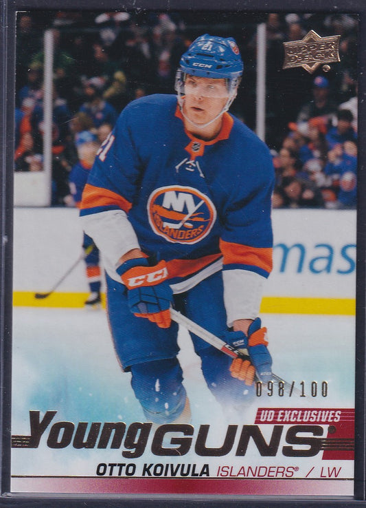 OTTO KOIVULA, 2019 Upper Deck Young Guns UD EXCLUSIVES #483, /100