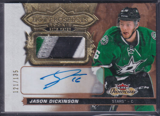 JASON DICKINSON, 2016 Fleer Showcase Hot Prospects Rookie Auto Patch #151, /135