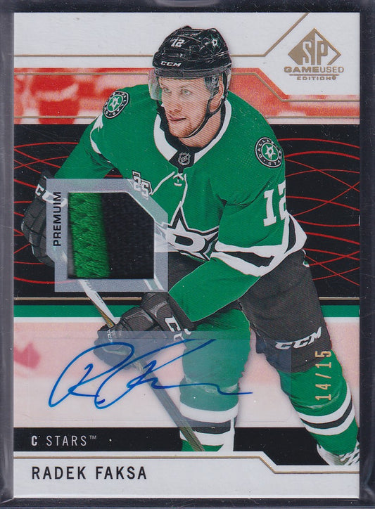 RADEK FAKSA, 2018 SP Game Used Premium Jersey Patch Auto #38, /15