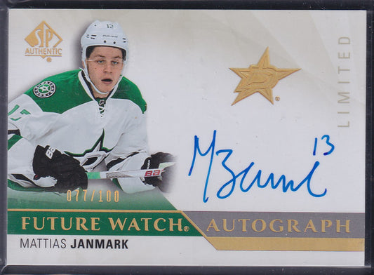 MATTIAS JANMARK, 2015 Upper Deck SP Authentic Future Watch Auto #272, /100