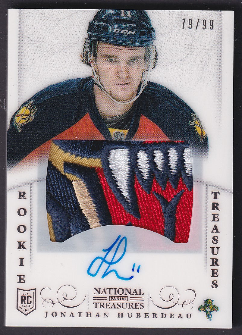 JONATHAN HUBERDEAU, 2013 Panini National Treasures Rookie Auto Patch #172, /99