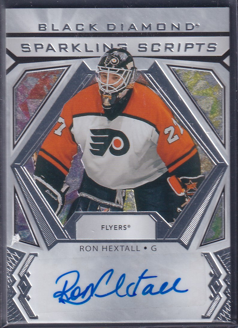 RON HEXTALL, 2020 Upper Deck Black Diamond Sparkling Scripts Auto #SC-RH