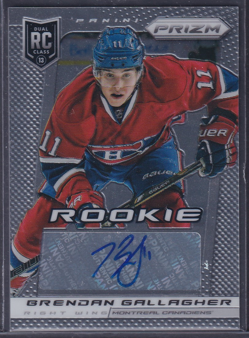 BRENDAN GALLAGHER - 2013 Panini Prizm Rookie Auto #A-GA