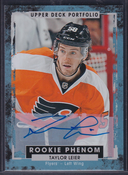 TAYLOR LEIER - 2015 Upper Deck Portfolio Rookie Phenom Auto #221