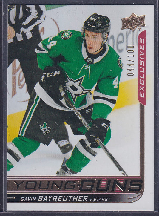 GAVIN BAYREUTHER - 2018 Upper Deck Young Guns UD EXCLUSIVES #467, /100