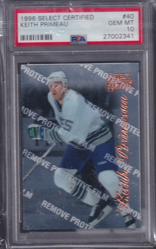 KEITH PRIMEAU, 1996 Select Certified #40, PSA 10