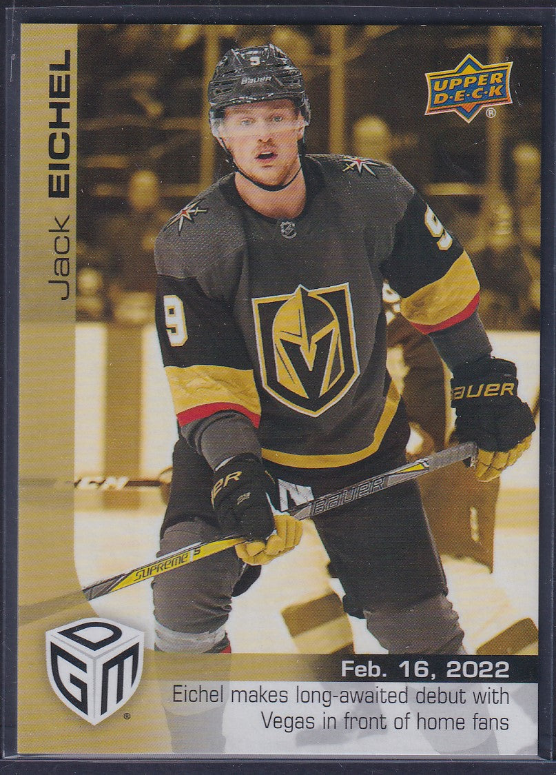 JACK EICHEL - 2021 Upper Deck Gamed Dated Moments GOLD #56, /100