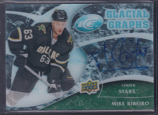 MIKE RIBEIRO - 2009 Upper Deck Ice Glacial Graphs Auto #GG-MR