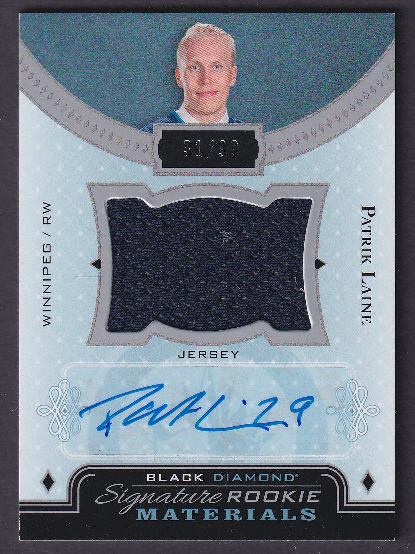 PATRIK LAINE - 2016 Black Diamond Signature Rookie Materials #SRJ-PL, /99